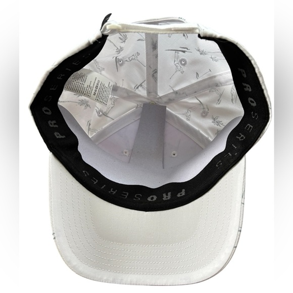 NWT PGA TOUR White Golf Print Cap - Picture 6 of 11